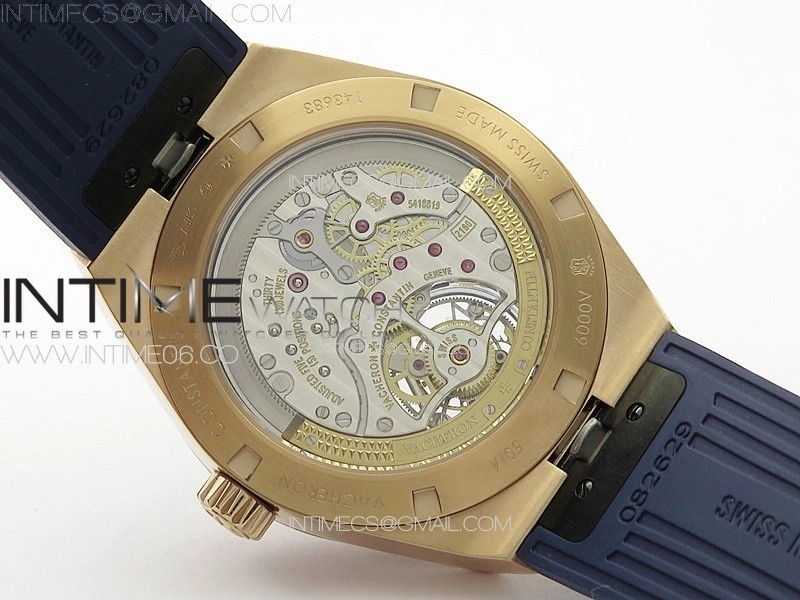 Overseas Tourbillon RG BBS Best Edition Blue Dial on Blue Rubber Strap