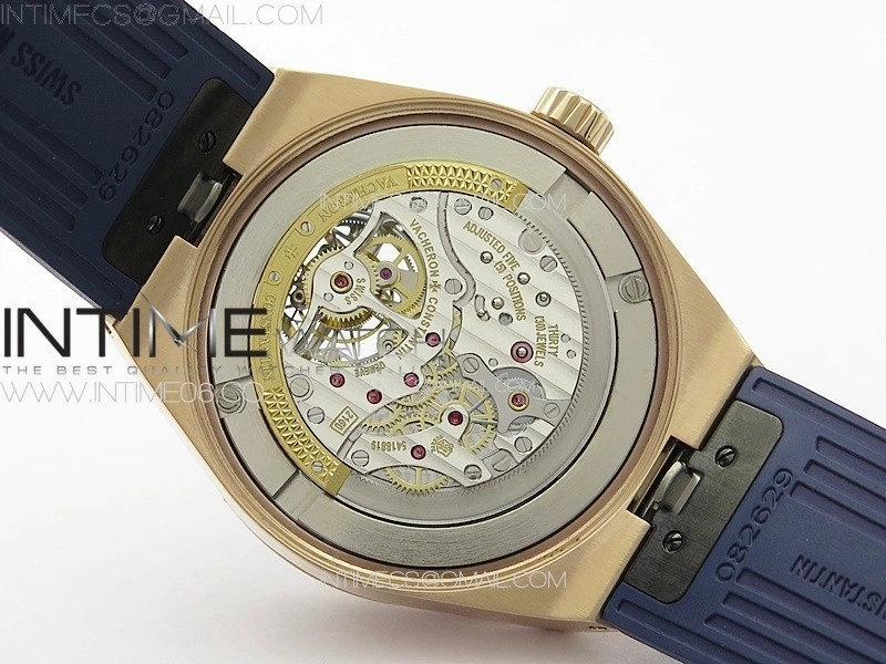 Overseas Tourbillon RG BBS Best Edition Blue Dial on Blue Rubber Strap