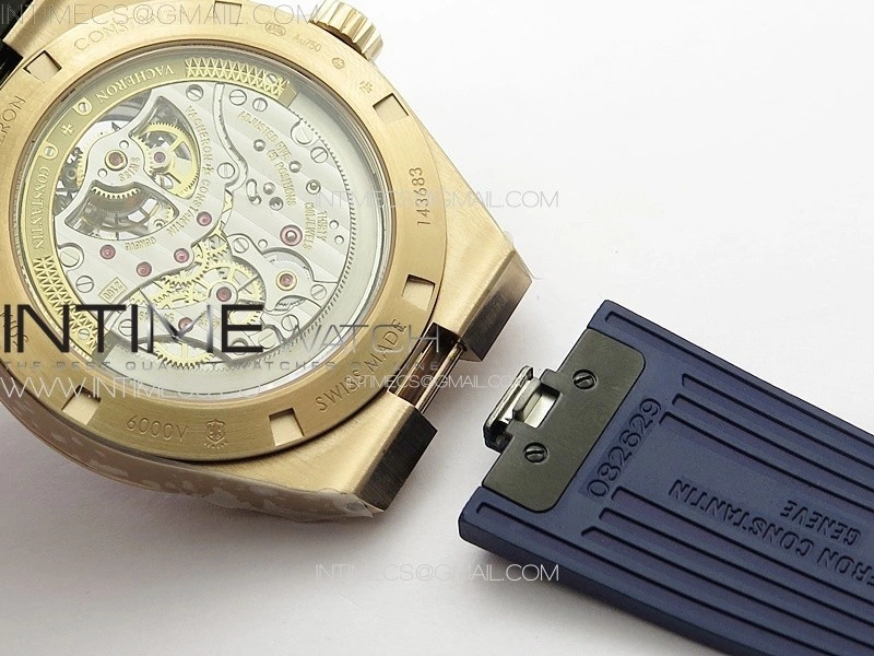 Overseas Tourbillon RG BBS Best Edition Blue Dial on Blue Rubber Strap