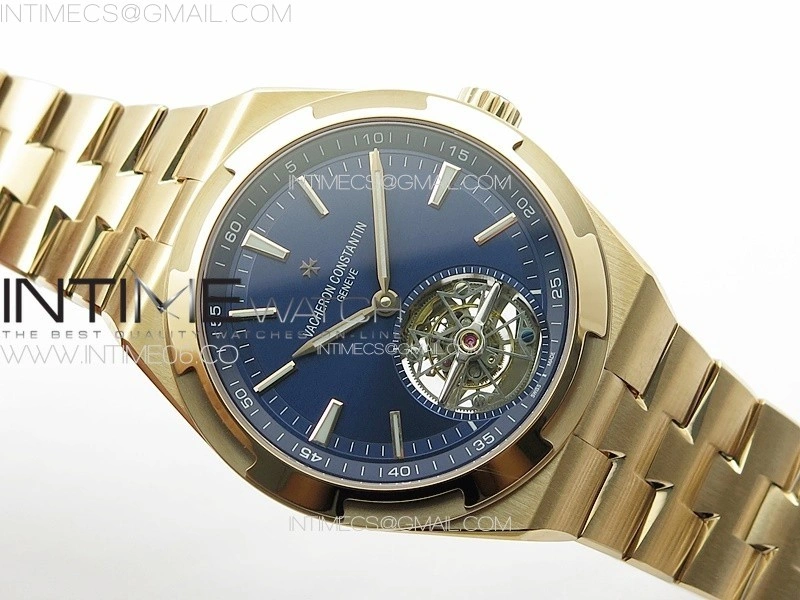 Overseas Tourbillon RG BBS Best Edition Blue Dial on RG Bracelet
