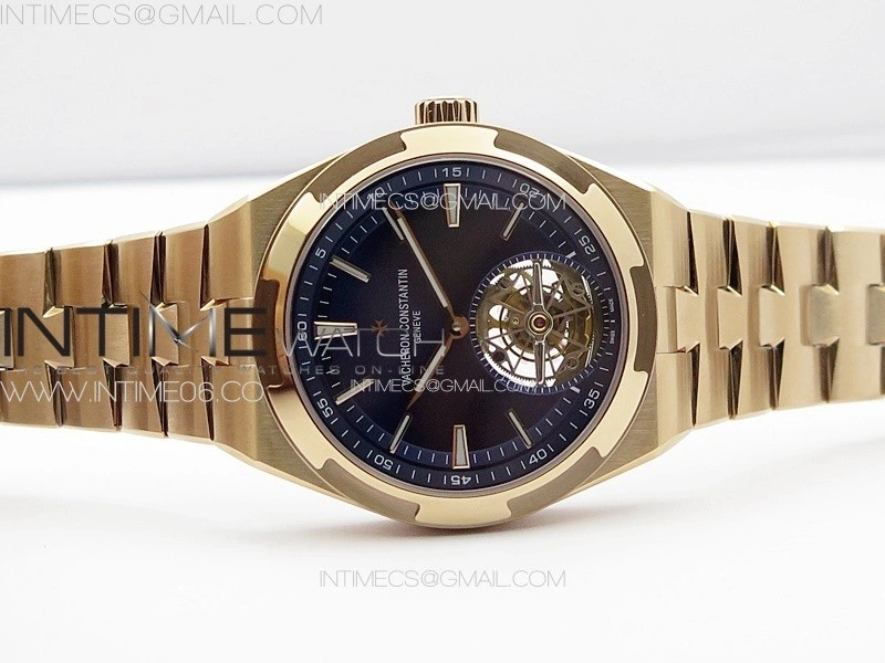 Overseas Tourbillon RG BBS Best Edition Blue Dial on RG Bracelet