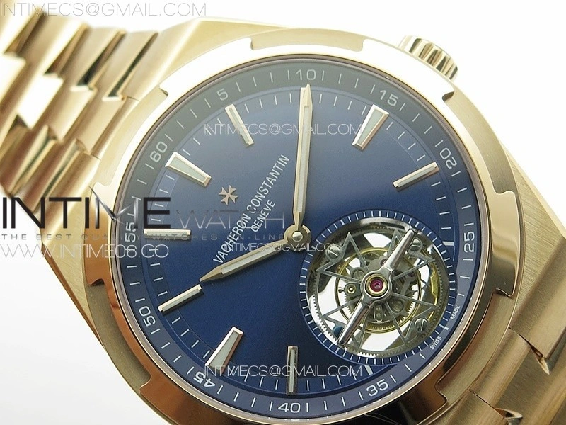 Overseas Tourbillon RG BBS Best Edition Blue Dial on RG Bracelet