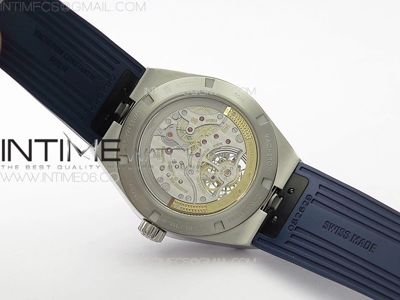 Overseas Tourbillon SS BBS Best Edition Blue Dial on Blue Rubber Strap