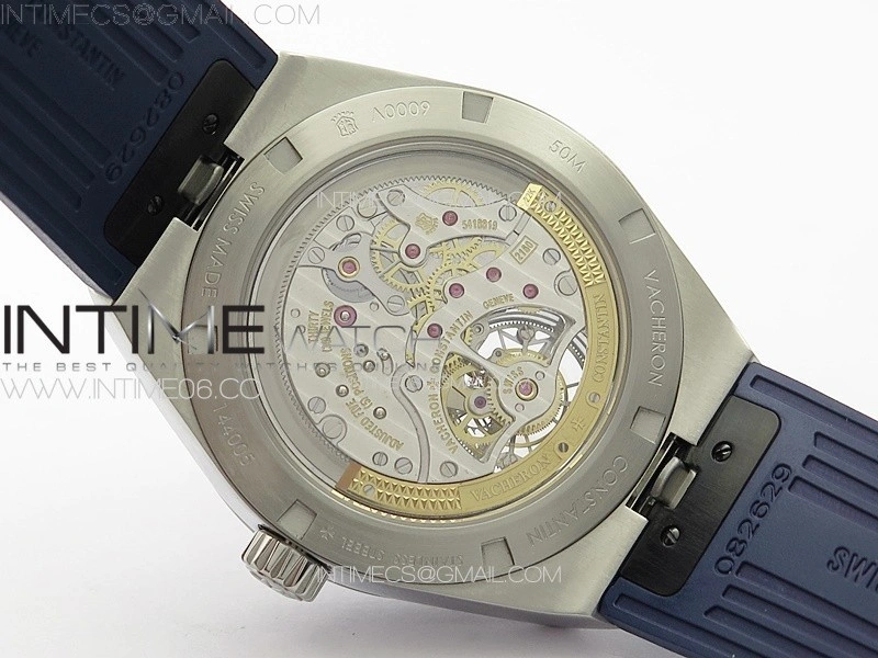 Overseas Tourbillon SS BBS Best Edition Blue Dial on Blue Rubber Strap
