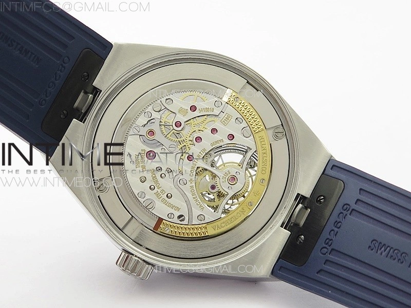 Overseas Tourbillon SS BBS Best Edition Blue Dial on Blue Rubber Strap