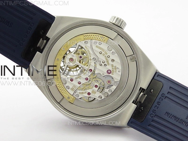 Overseas Tourbillon SS BBS Best Edition Blue Dial on Blue Rubber Strap