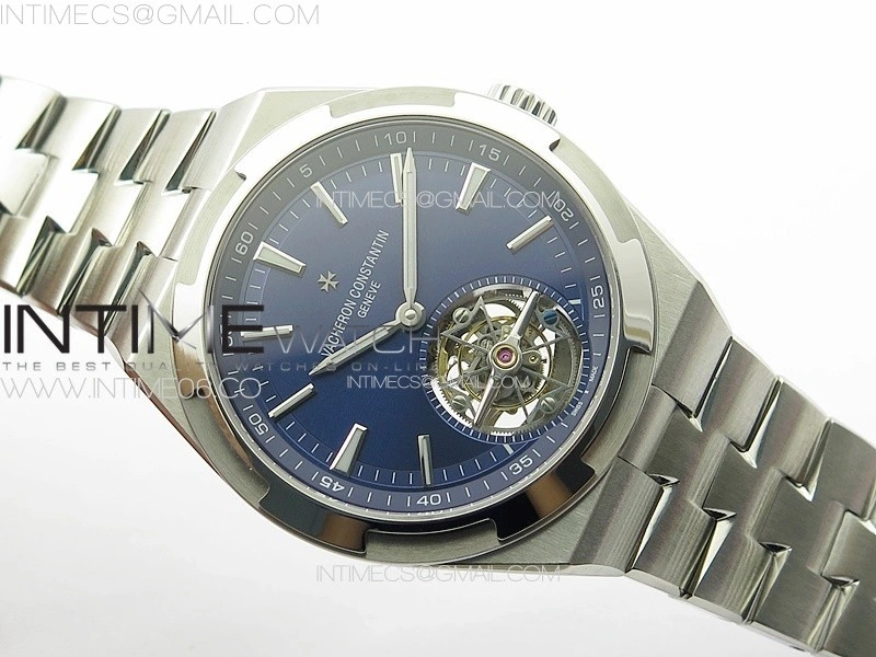 Overseas Tourbillon SS BBS Best Edition Blue Dial on SS Bracelet