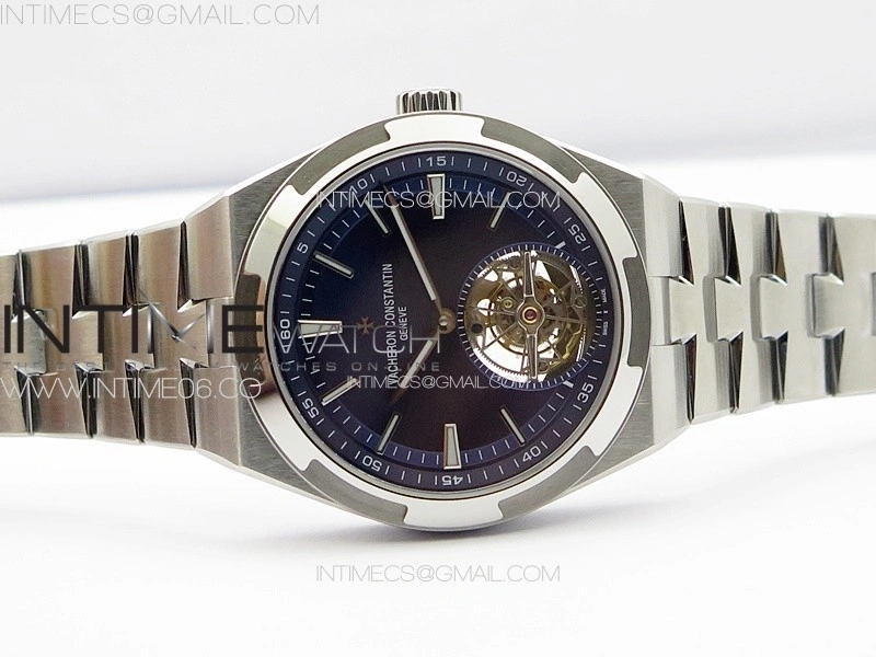 Overseas Tourbillon SS BBS Best Edition Blue Dial on SS Bracelet