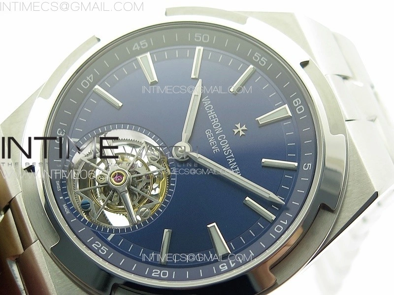Overseas Tourbillon SS BBS Best Edition Blue Dial on SS Bracelet