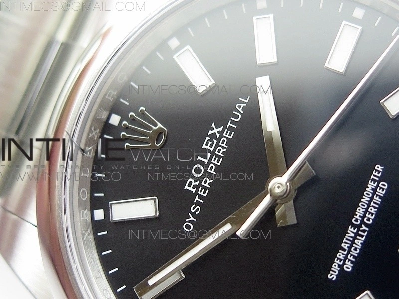 Oyster Perpetual 39mm 114300 BP 1:1 Best Edition Black Dial on SS Bracelet SA3132