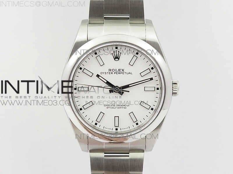 Oyster Perpetual 39mm 114300 BP 1:1 Best Edition White Dial on SS Bracelet SA3132