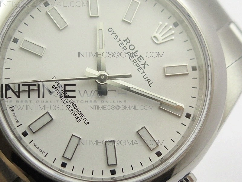 Oyster Perpetual 39mm 114300 BP 1:1 Best Edition White Dial on SS Bracelet SA3132