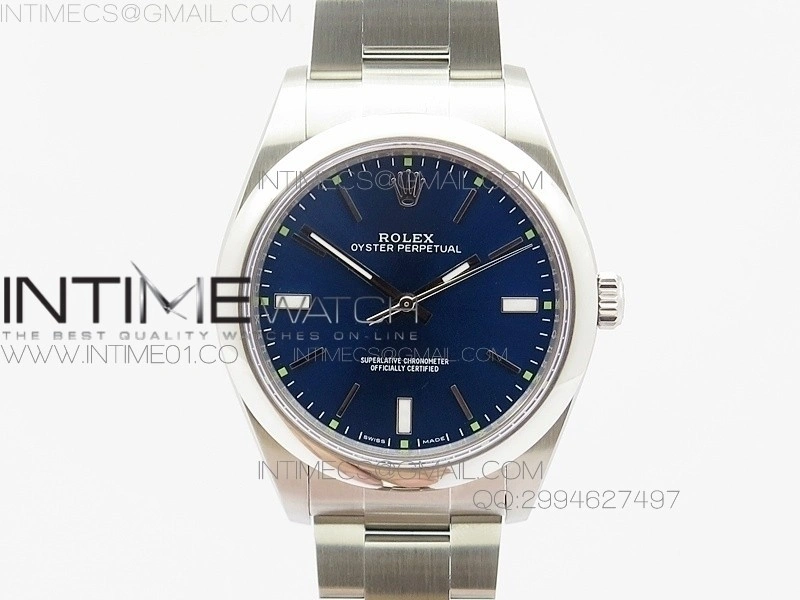 Oyster Perpetual 39mm 114300 BP Best Edition Blue Dial on SS Bracelet