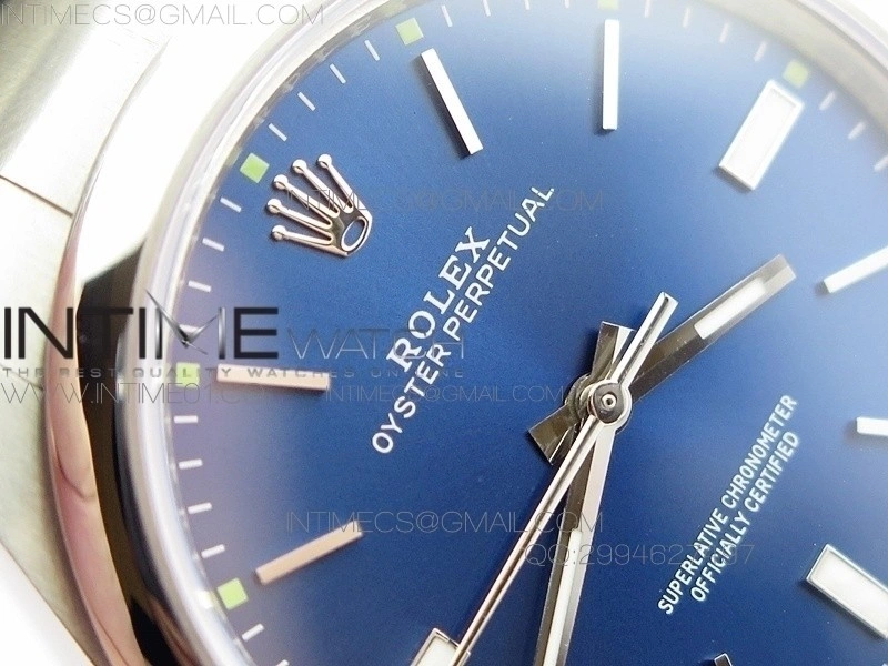 Oyster Perpetual 39mm 114300 BP Best Edition Blue Dial on SS Bracelet