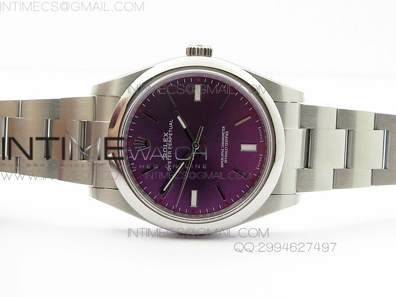 Oyster Perpetual 39mm 114300 BP Best Edition Red Grape Dial on SS Bracelet