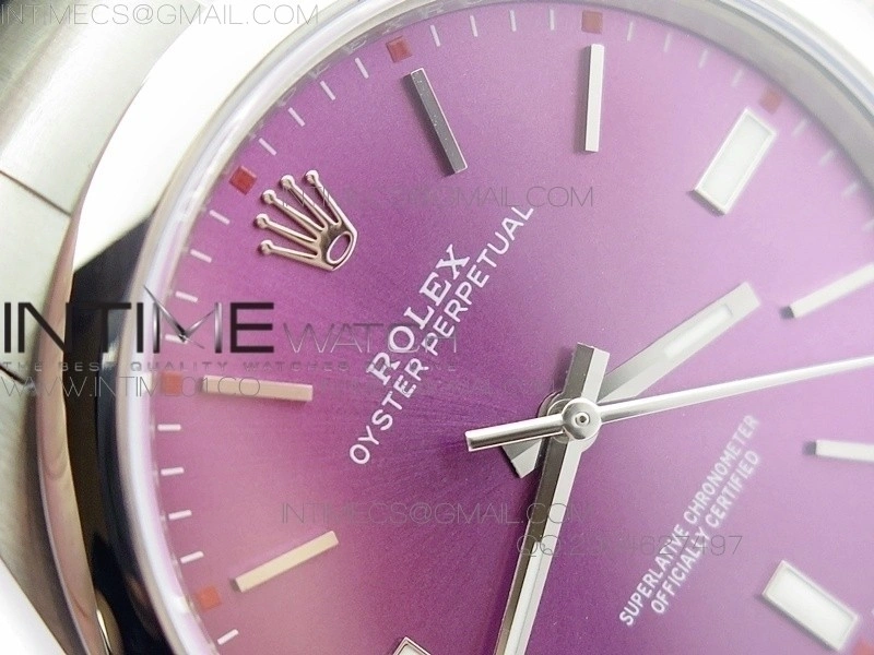Oyster Perpetual 39mm 114300 BP Best Edition Red Grape Dial on SS Bracelet