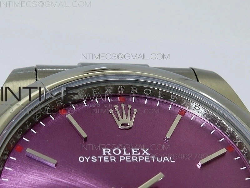 Oyster Perpetual 39mm 114300 BP Best Edition Red Grape Dial on SS Bracelet