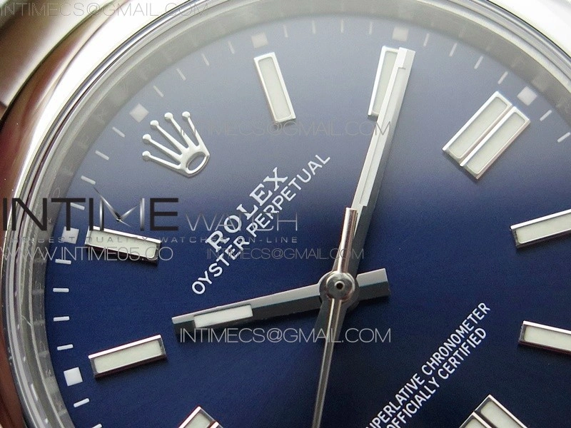 Oyster Perpetual 41mm 124300 BP Best Edition Dark Blue Dial on SS Bracelet