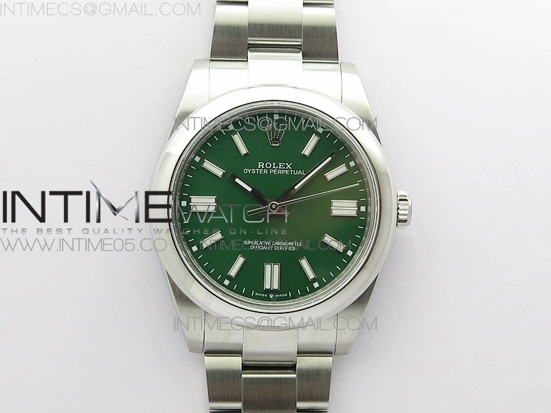 Oyster Perpetual 41mm 124300 BP Best Edition Green Dial on SS Bracelet
