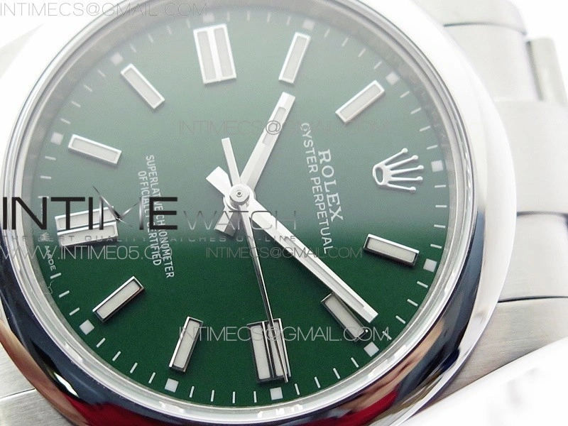 Oyster Perpetual 41mm 124300 BP Best Edition Green Dial on SS Bracelet