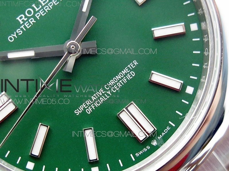 Oyster Perpetual 41mm 124300 BP Best Edition Green Dial on SS Bracelet