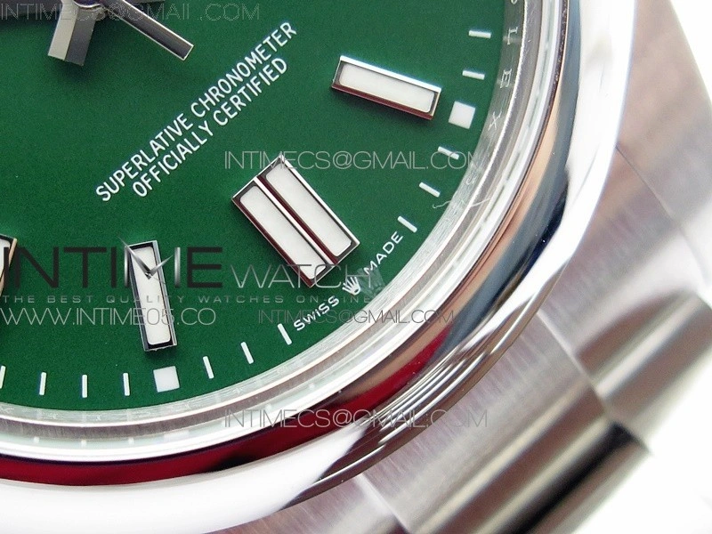 Oyster Perpetual 41mm 124300 BP Best Edition Green Dial on SS Bracelet