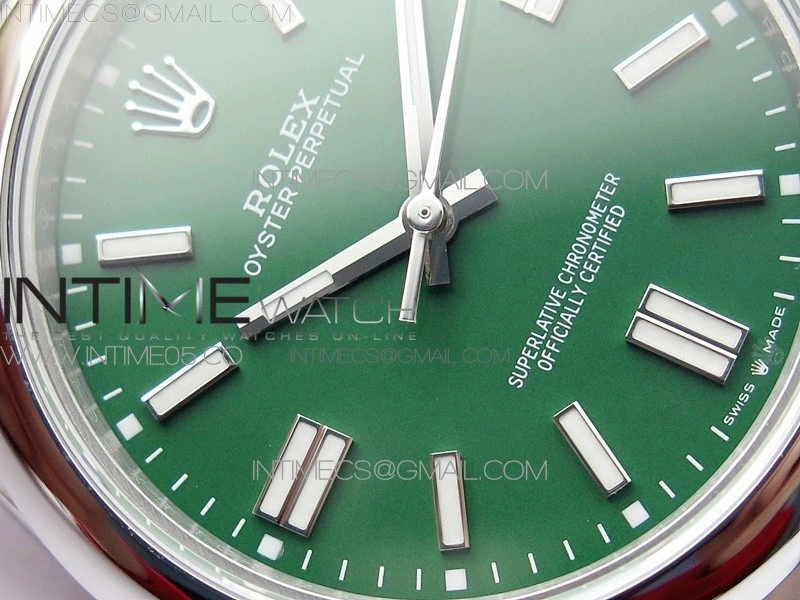 Oyster Perpetual 41mm 124300 BP Best Edition Green Dial on SS Bracelet