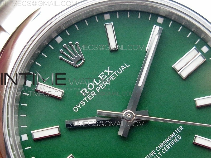 Oyster Perpetual 41mm 124300 BP Best Edition Green Dial on SS Bracelet