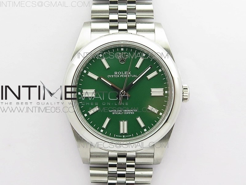 Oyster Perpetual 41mm 124300 BP Best Edition Green Dial on SS Jubilee Bracelet