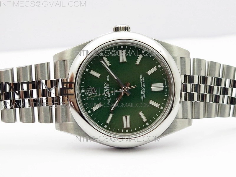 Oyster Perpetual 41mm 124300 BP Best Edition Green Dial on SS Jubilee Bracelet