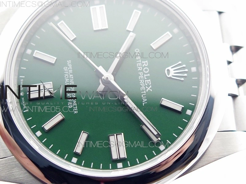 Oyster Perpetual 41mm 124300 BP Best Edition Green Dial on SS Jubilee Bracelet