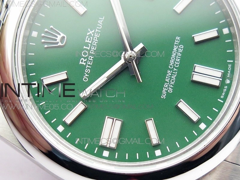 Oyster Perpetual 41mm 124300 BP Best Edition Green Dial on SS Jubilee Bracelet
