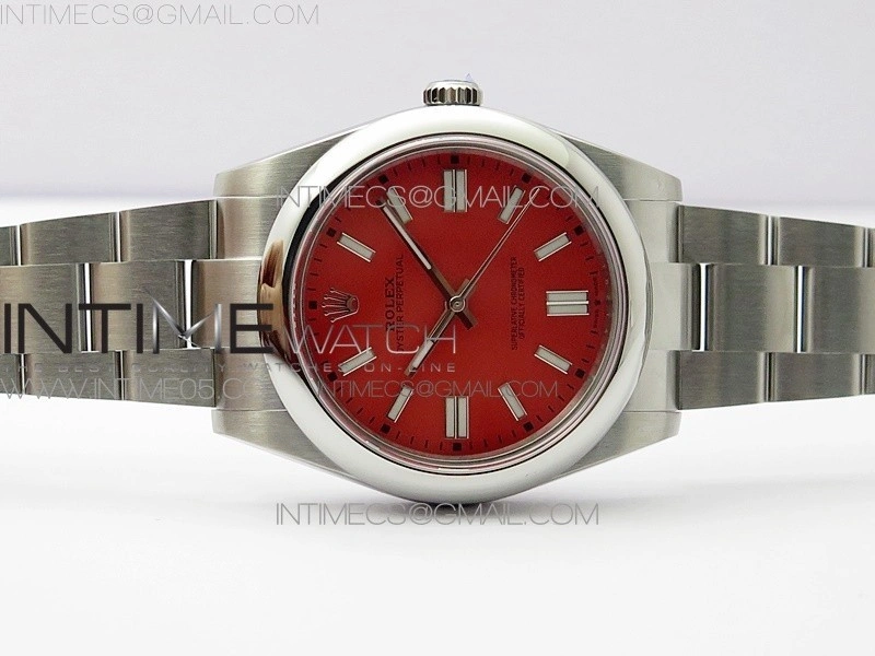 Oyster Perpetual 41mm 124300 BP Best Edition Red Dial on SS Bracelet