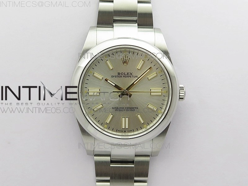 Oyster Perpetual 41mm 124300 BP Best Edition Silver Dial on SS Bracelet