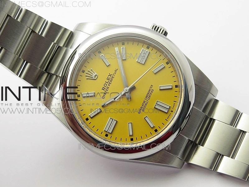 Oyster Perpetual 41mm 124300 BP Best Edition Yellow Dial on SS Bracelet
