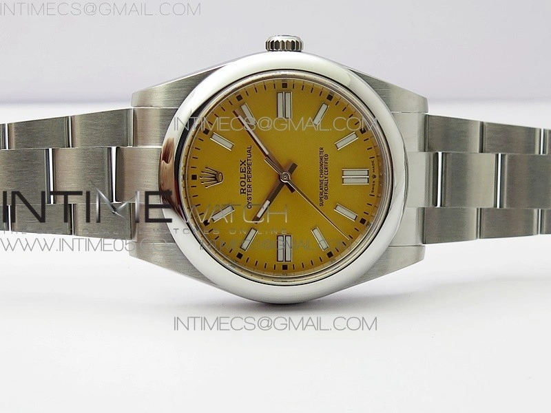 Oyster Perpetual 41mm 124300 BP Best Edition Yellow Dial on SS Bracelet
