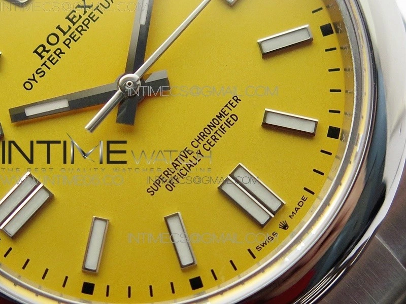 Oyster Perpetual 41mm 124300 BP Best Edition Yellow Dial on SS Bracelet