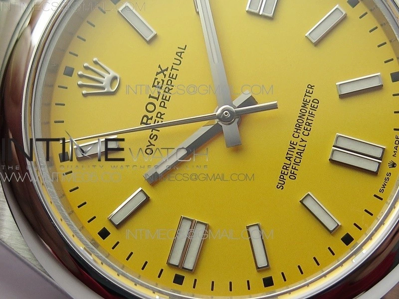 Oyster Perpetual 41mm 124300 BP Best Edition Yellow Dial on SS Bracelet