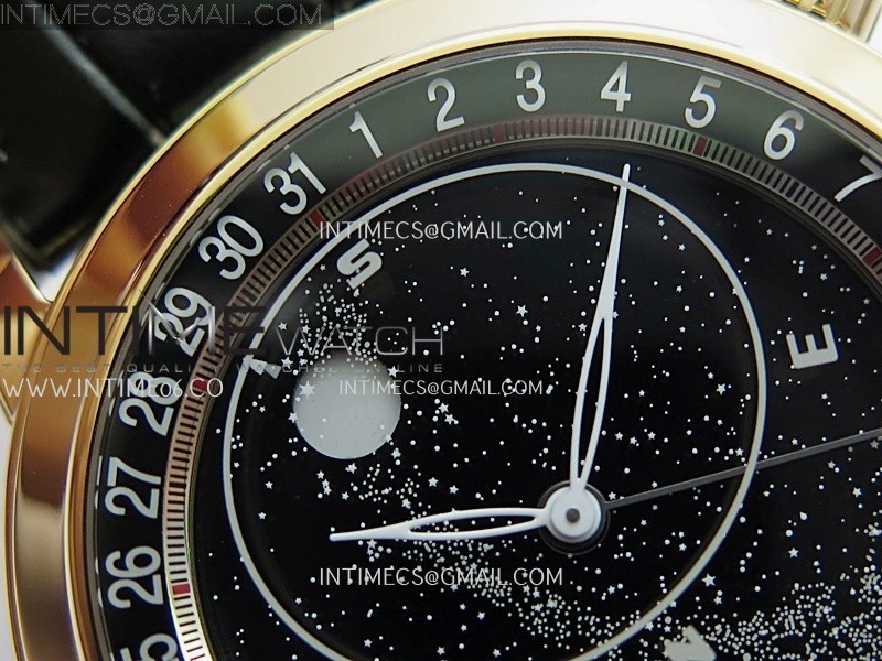 Grand Complications 6102P RG PPF 1:1 Best Edition Black Dial On Black Leather Strap Super Clone Asian 240