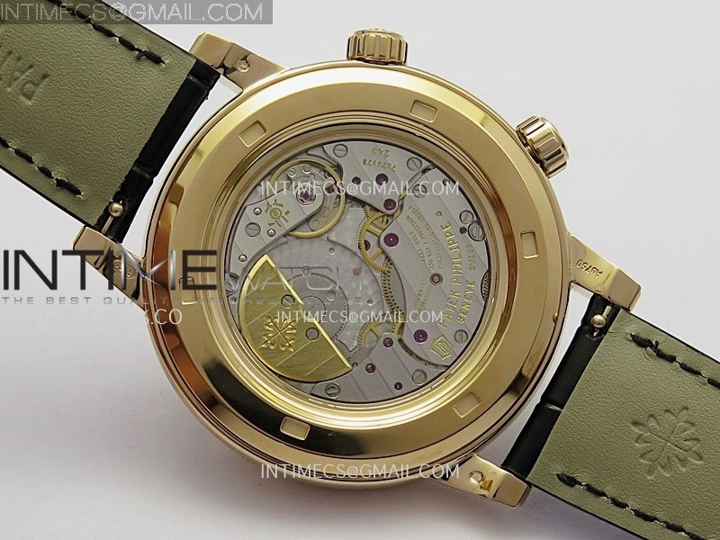Grand Complications 6102P RG PPF 1:1 Best Edition Black Dial On Black Leather Strap Super Clone Asian 240