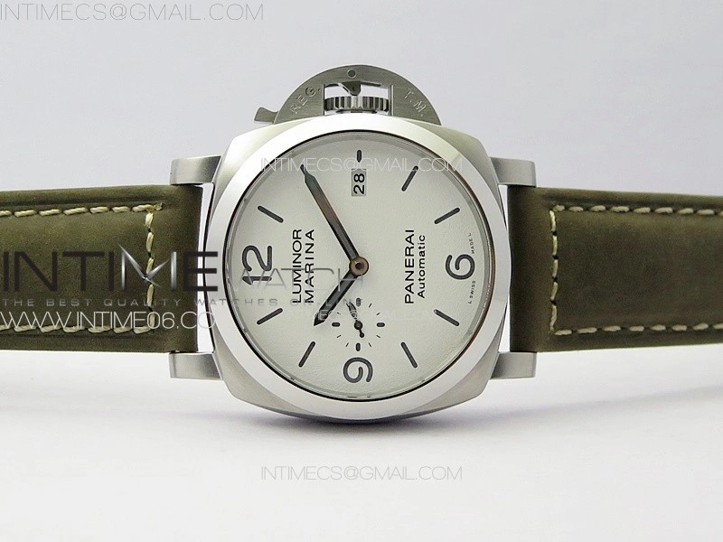 PAM 1314 TTF 1:1 Best Edition White Dial on Gray Asso Strap P.9010