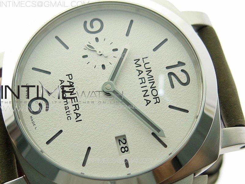 PAM 1314 TTF 1:1 Best Edition White Dial on Gray Asso Strap P.9010