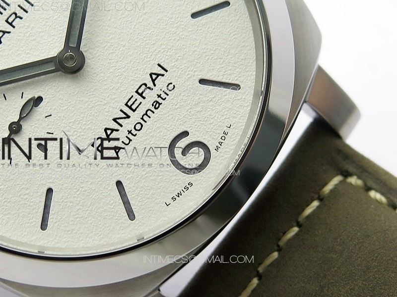PAM 1314 TTF 1:1 Best Edition White Dial on Gray Asso Strap P.9010
