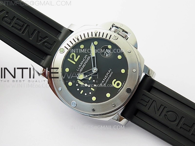 PAM1024 Submersible 44mm VSF Best Edition Black Dial on Black Rubber Strap P900