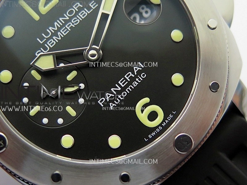 PAM1024 Submersible 44mm VSF Best Edition Black Dial on Black Rubber Strap P900