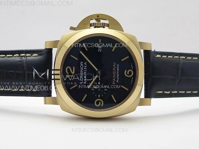PAM1112 RG TTF 1:1 Best Edition on Blue Leather Strap P9010