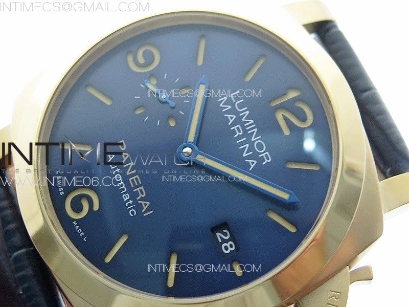 PAM1112 RG TTF 1:1 Best Edition on Blue Leather Strap P9010