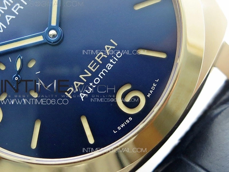 PAM1112 RG TTF 1:1 Best Edition on Blue Leather Strap P9010