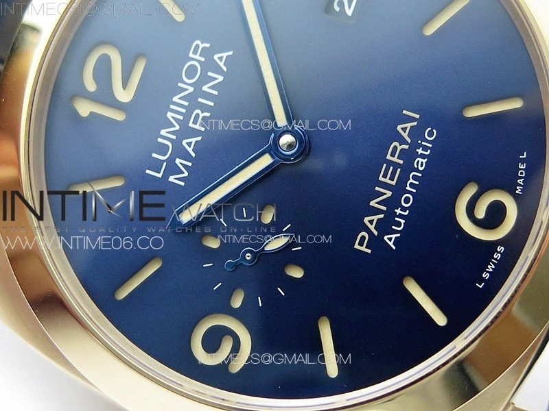 PAM1112 RG TTF 1:1 Best Edition on Blue Leather Strap P9010