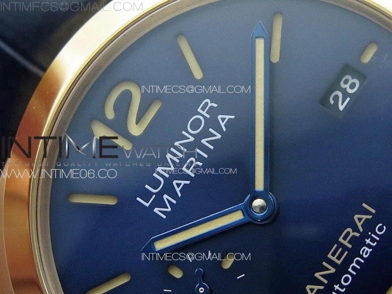 PAM1112 RG TTF 1:1 Best Edition on Blue Leather Strap P9010
